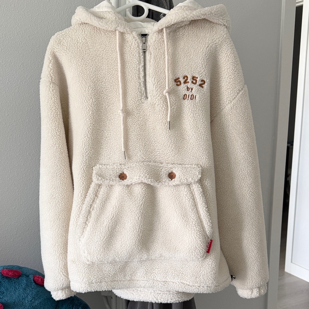Cream Hoodie Sweatshirt